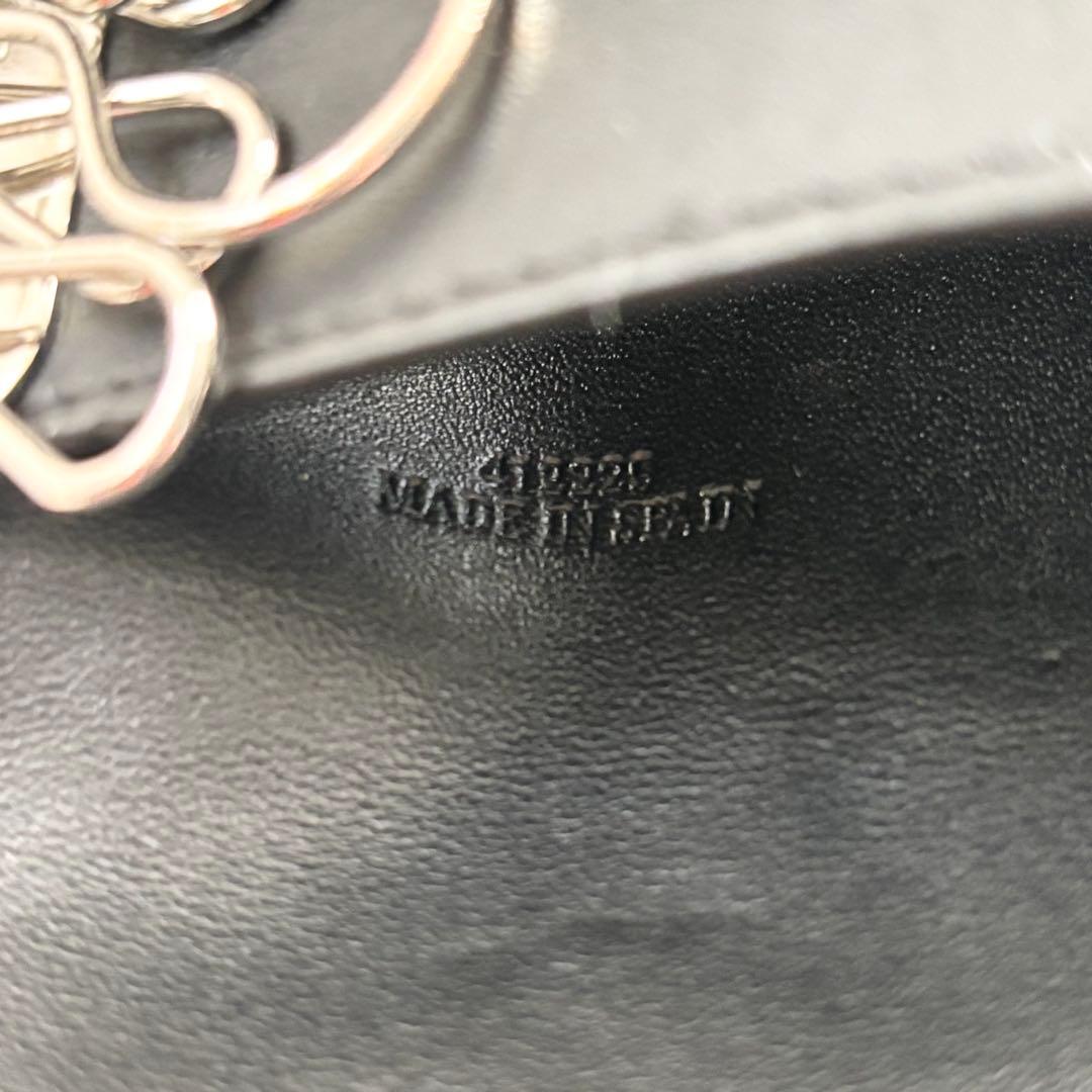 ロエベ メンズ キーケース ブラック ソフトグレインカーフ 6連