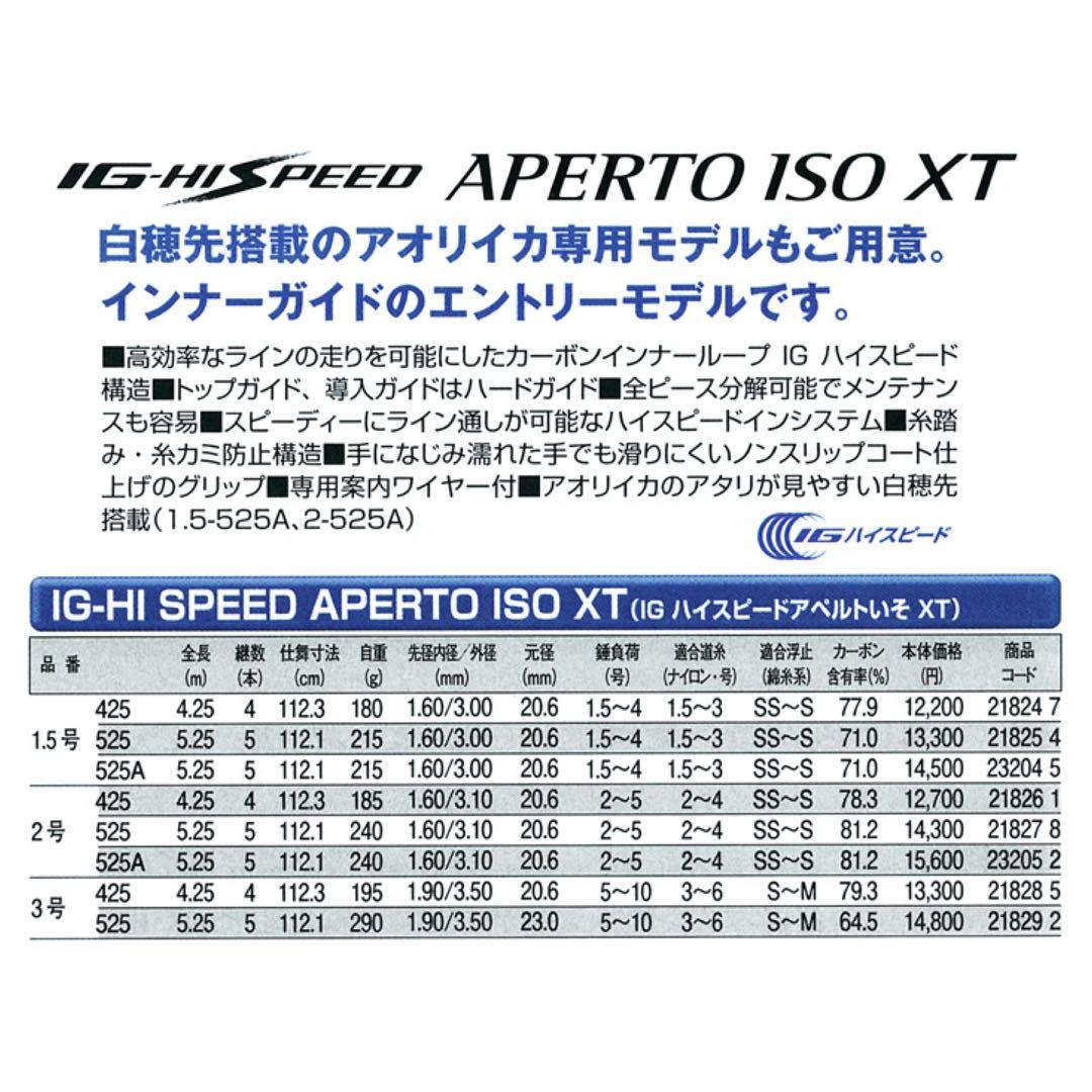 SHIMANO シマノ　APERTO ISO XT 磯竿　インターライン　ロッド