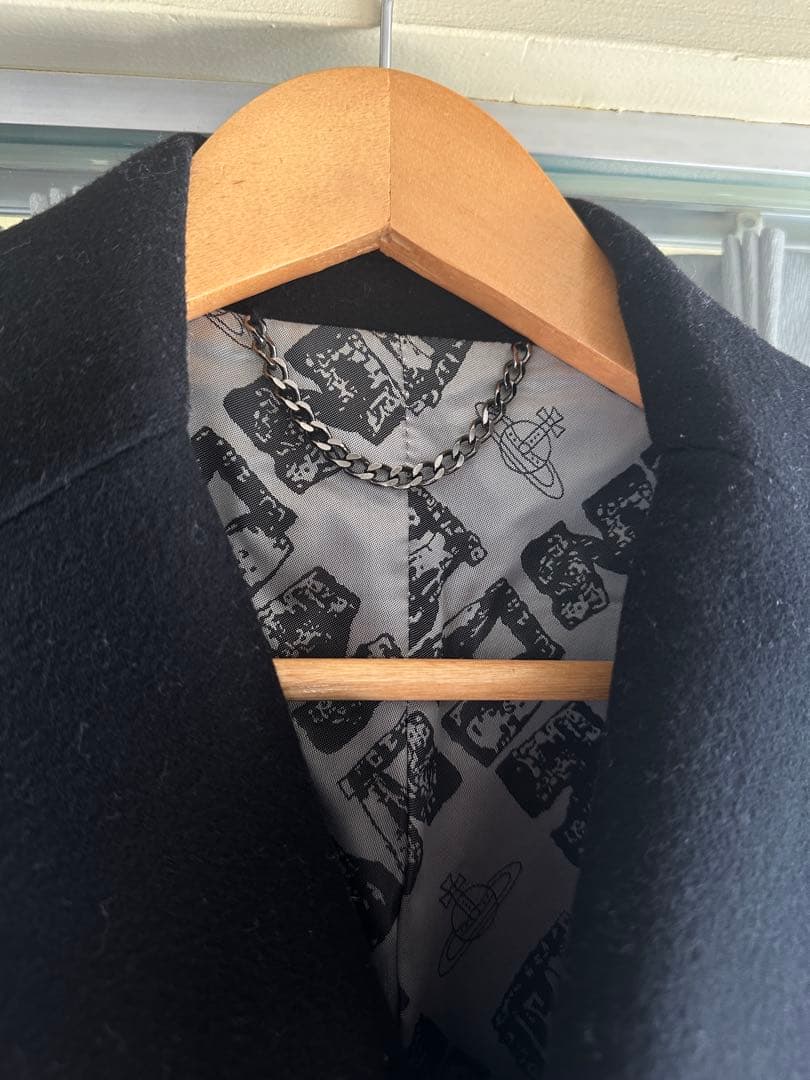 Vivienne Westwood 黒 ダブルブレスト ウールコート