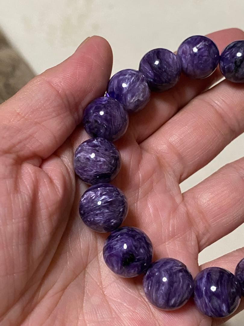 チャロアイト　帝王紫　最高品質　１３mm