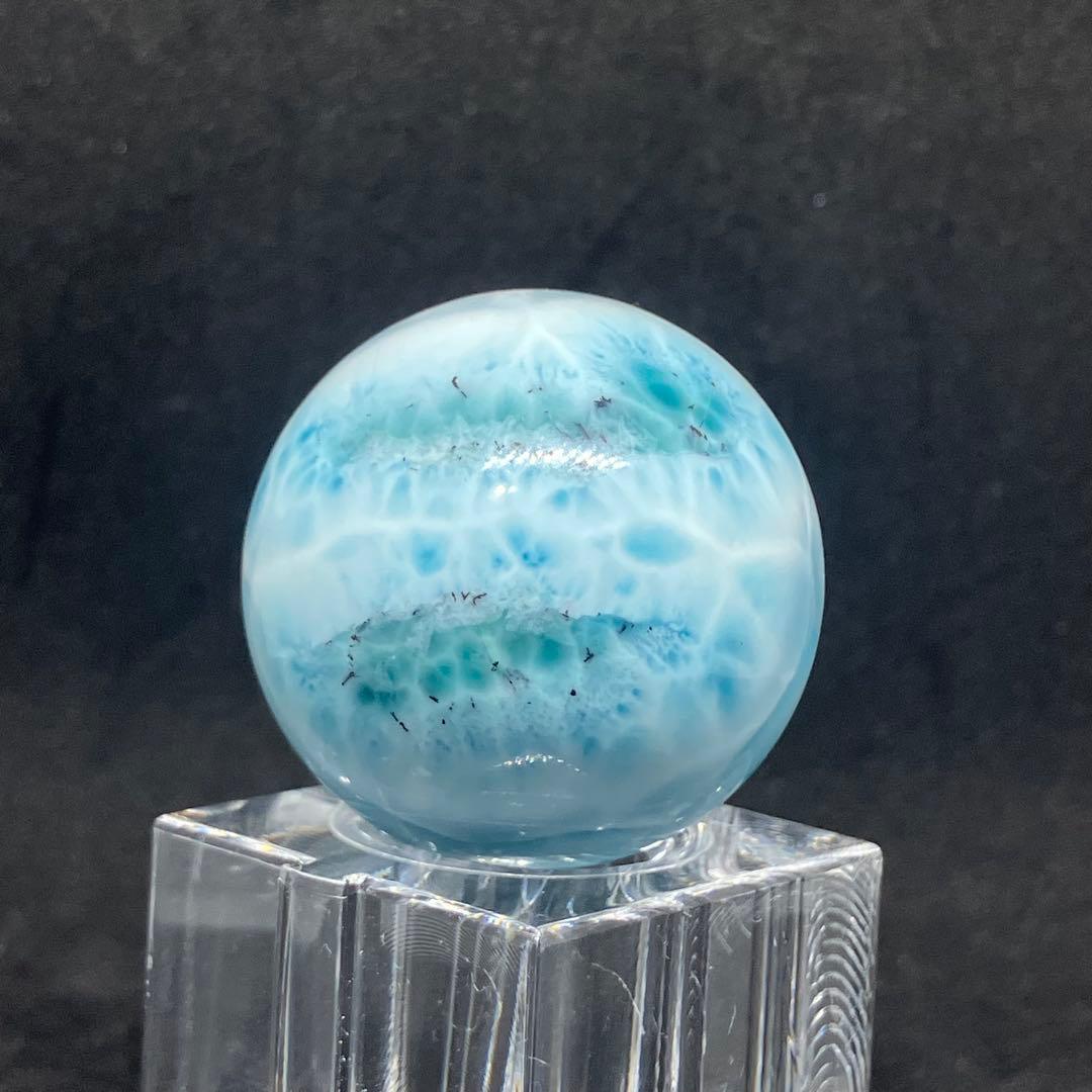 美品 ラリマー スフィア 大玉 丸玉 34mm 59.4g天然石 パワーストーン