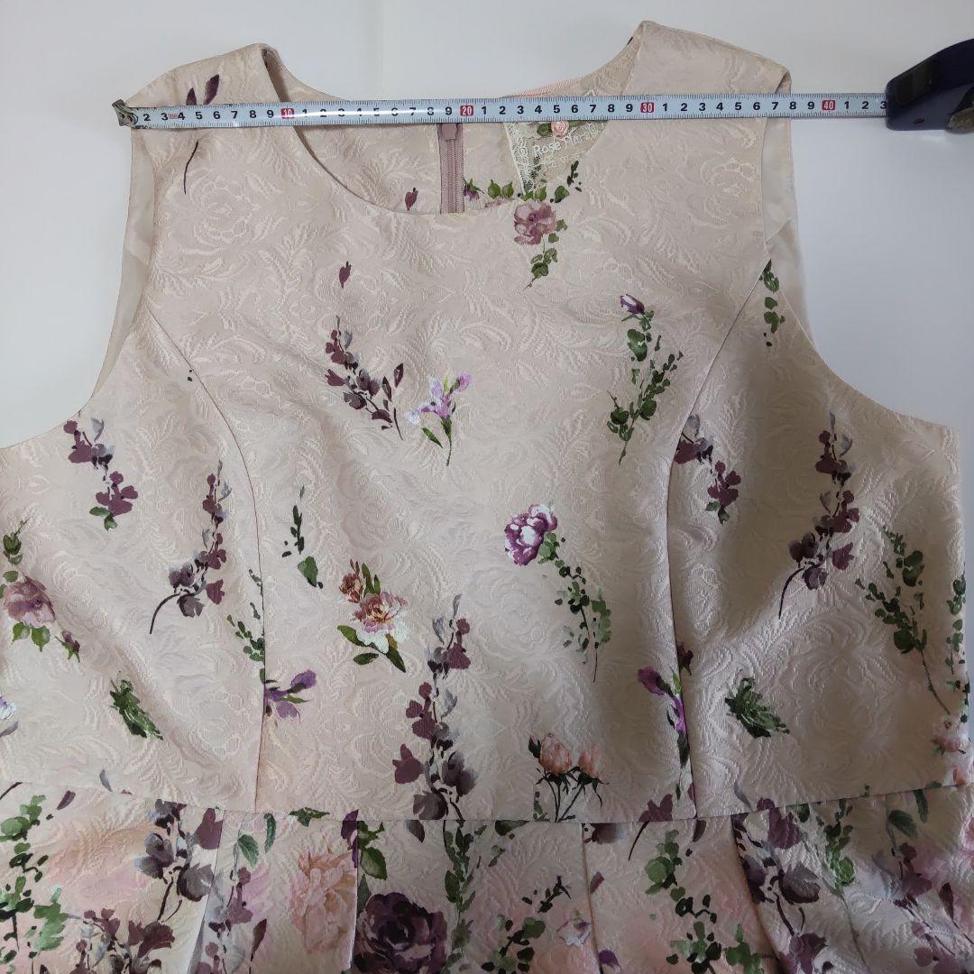 46　花柄　ローズティアラワンピース　ピンク　吹き上げ　フラワー