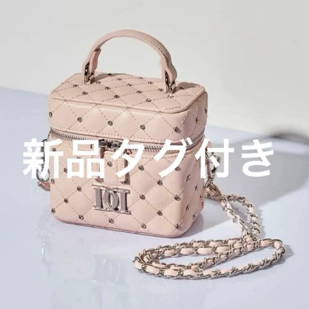 最安値】Darich キルティングビジュースクエアミニバッグ ピンク PNK