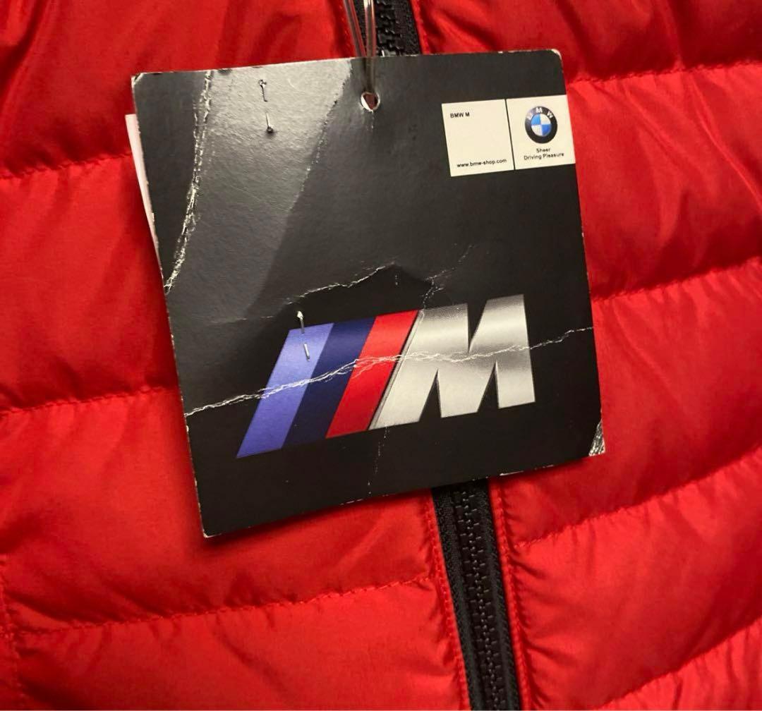 リバーシブルBMW 赤黒ダウンジャケット新品タグ付き子供160cm-レディースM