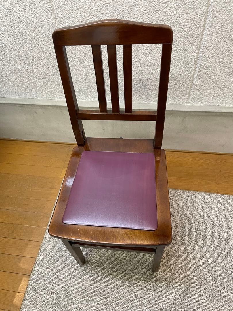 ピアノ 椅子 ITO トムソン 背付き 高低 中古　イス　木目