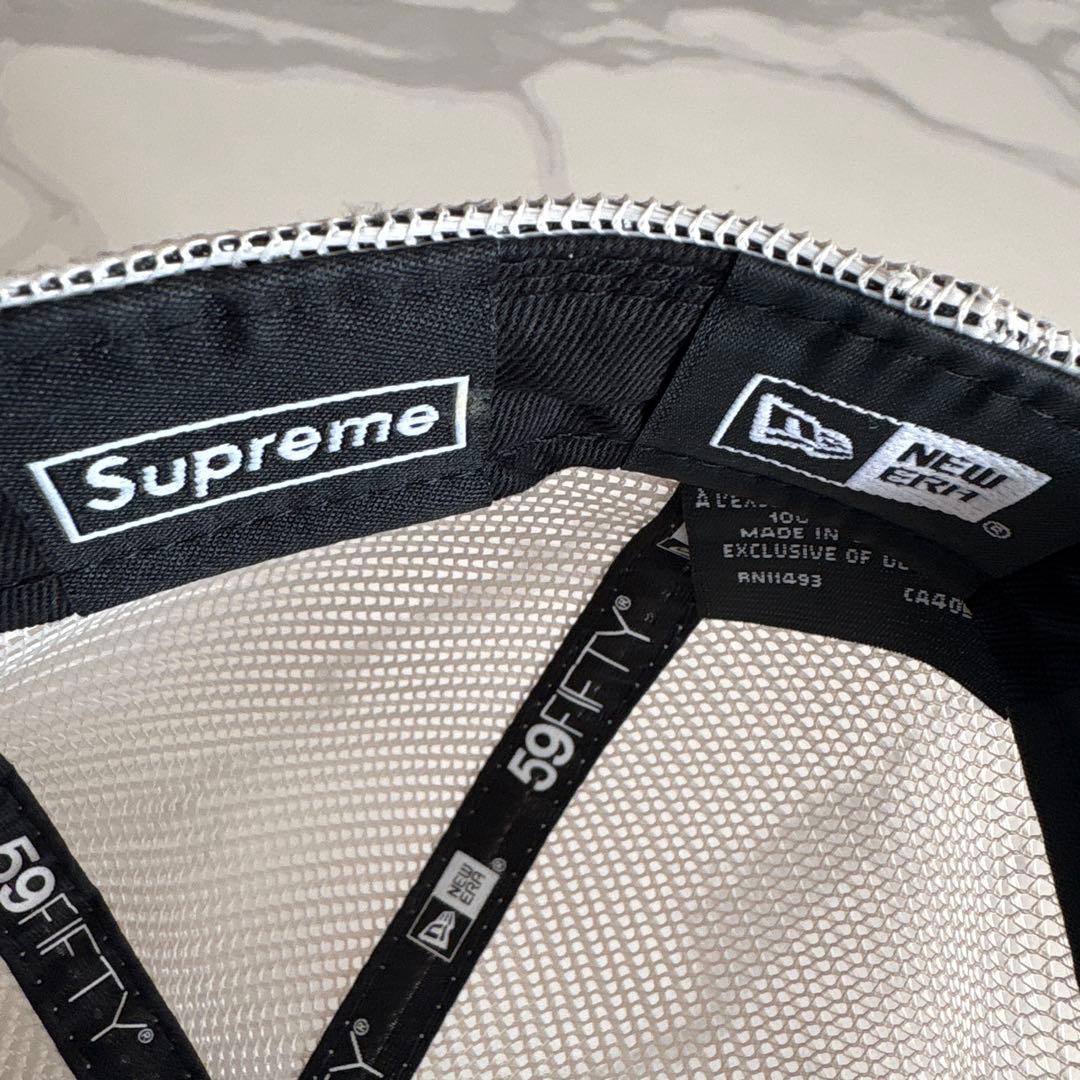 supreme×NEWERA メッシュキャップ 57.7cm 簡易鑑定済み
