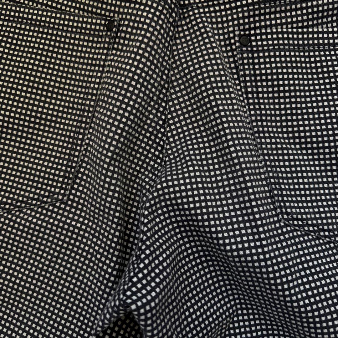 パーリーゲイツ　パンツ　L〜XL相当 紺　白　ギンガムチェック　5 コットン素材