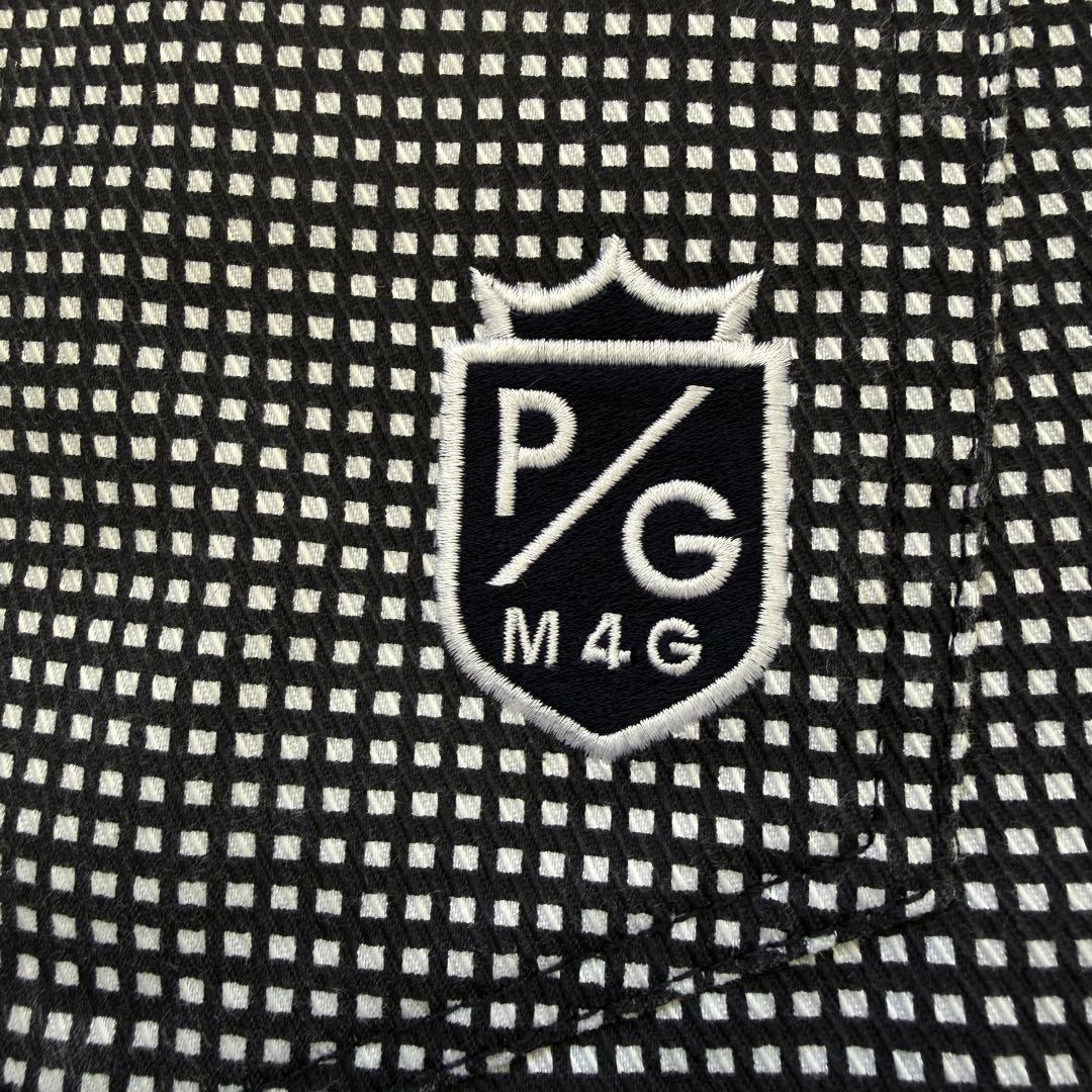 パーリーゲイツ　パンツ　L〜XL相当 紺　白　ギンガムチェック　5 コットン素材