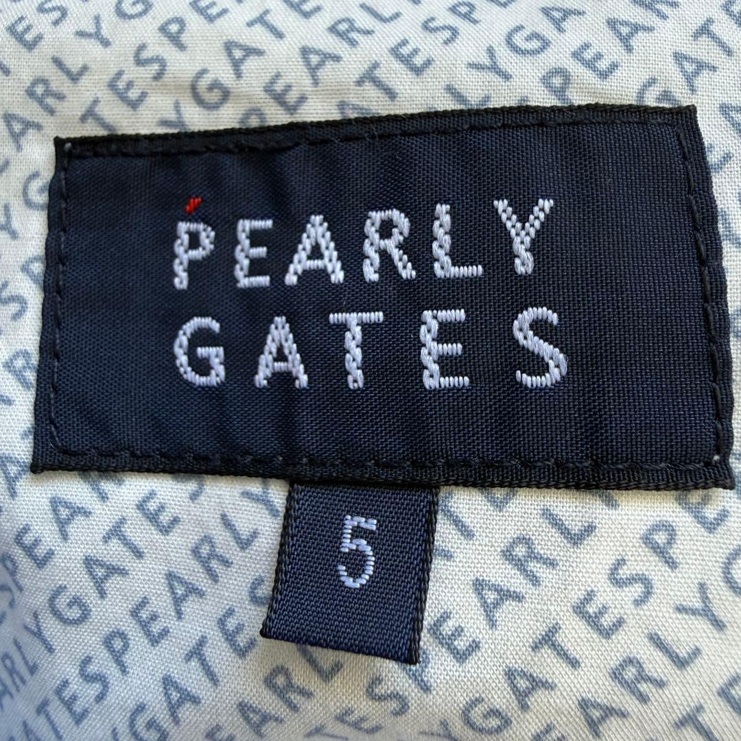 パーリーゲイツ　パンツ　L〜XL相当 紺　白　ギンガムチェック　5 コットン素材