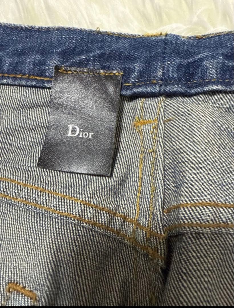 dior homme 爪痕 スキニー デニム エディ　03ss