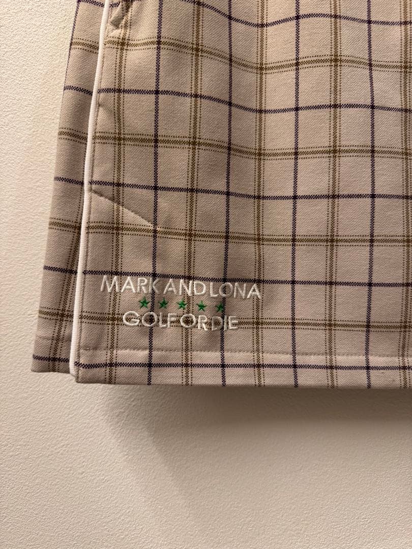 MARK&LONA スカート　美品　S オックスチェック　ゴルフウェアー　タイト
