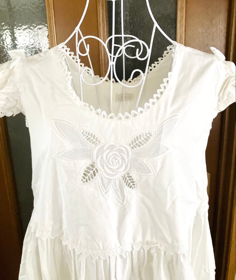 おけい様専用⭐️ANLICO・素敵な割烹着／エプロン／白／美品 キッチン