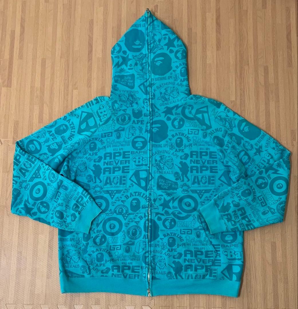 ☆激レア☆ APE MIX ロゴ パーカー XL シャークパーカー kaws - メルカリ