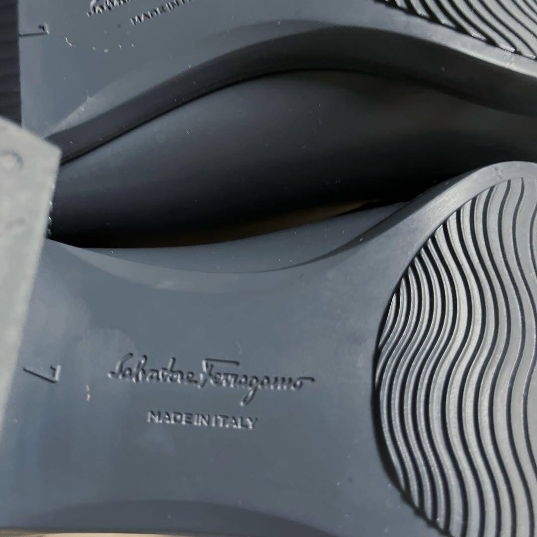 フェラガモガンチーニ レイン ブーツ ロング イタリア製　チャコールグレー