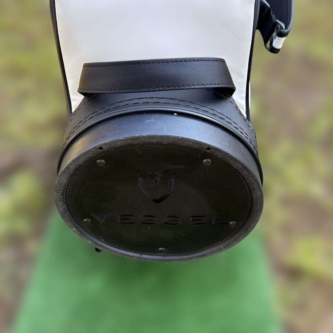 Vessel キャディバッグ ホワイト/ブラックLux Cart JP 9型