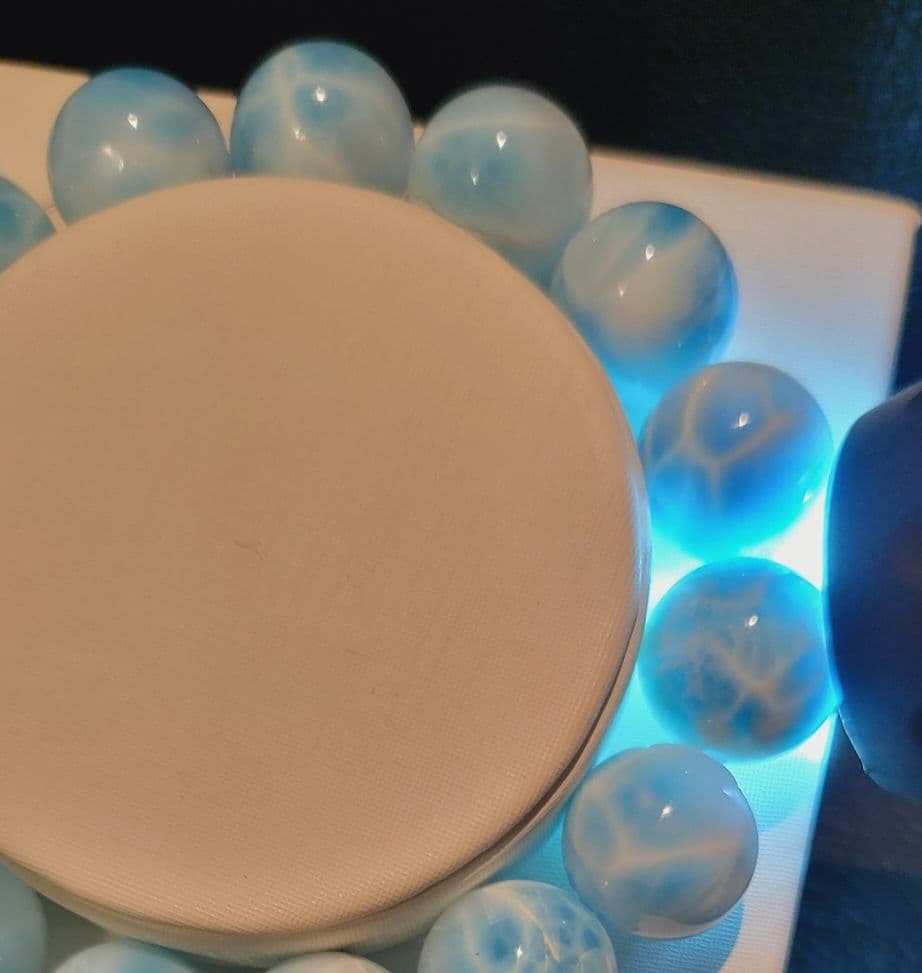 月末限定価格！ ブレスレット 世界三大ヒーリングストーン！ラリマー贅沢大玉13㎜