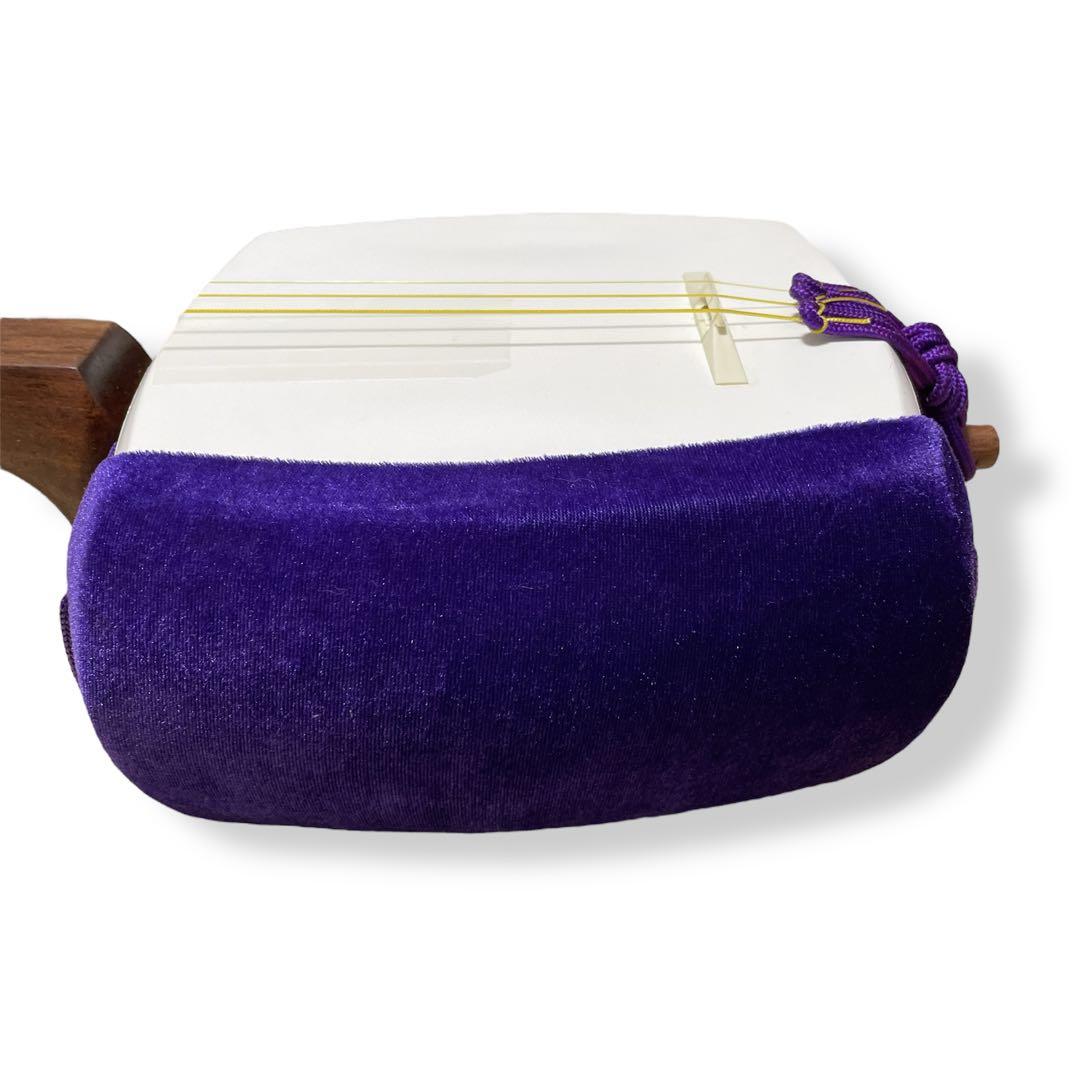 美品✨】津軽三味線 太棹 人工皮 丸打胴 ソフトケース 撥美品✨】津軽