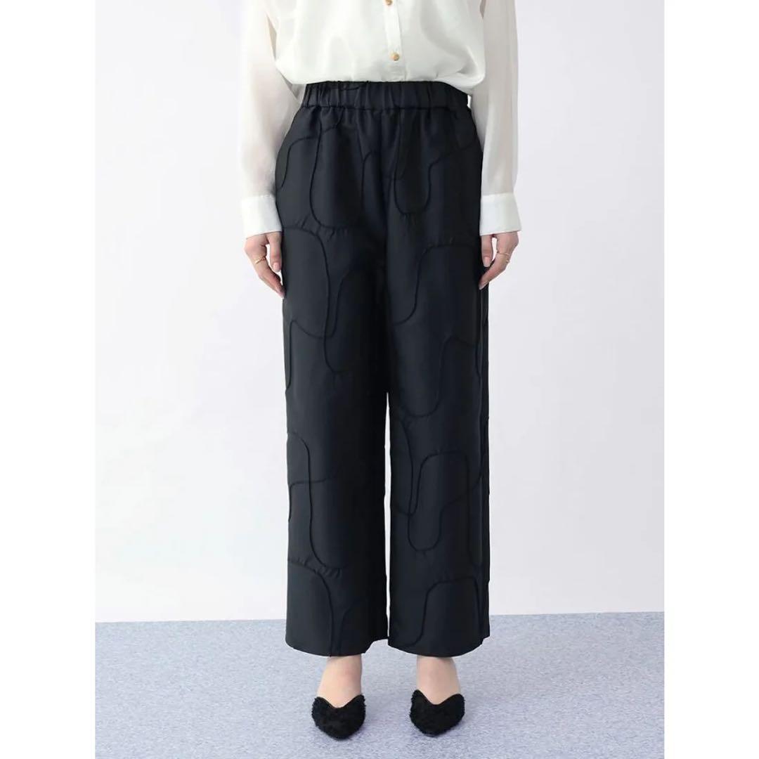 【新品】Aga ジオメトリックラインパンツ （ブラック）定価22000円