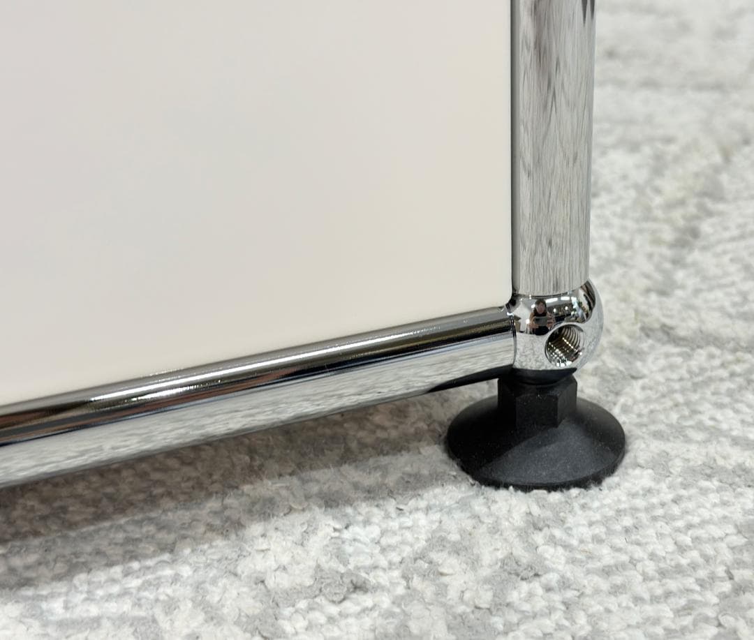 ほぼ未使用品■USMハラー■ローボード　ミニキャビネット　1列2段　ホワイト