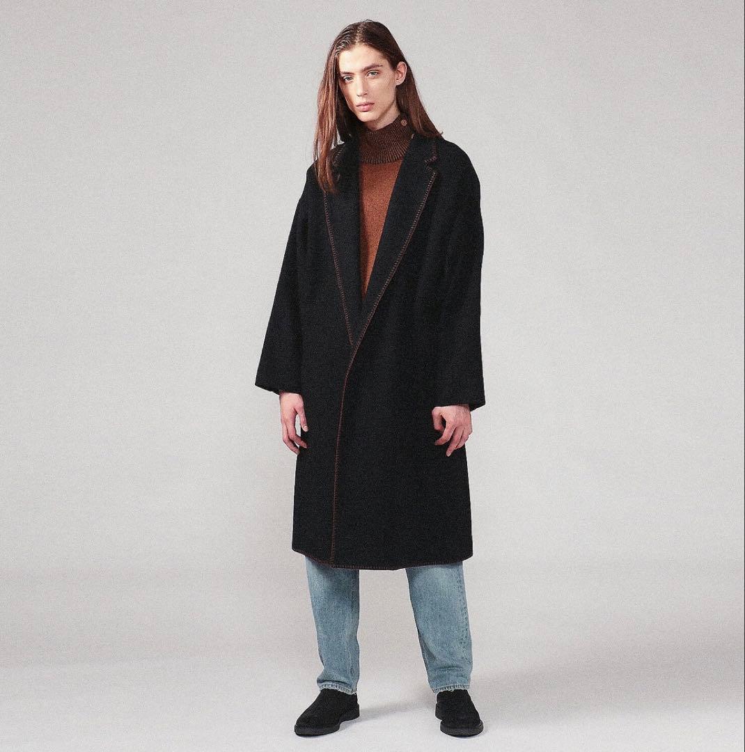 TOMORROWLAND ジーロンラムウールダブルフェイス ラップコート