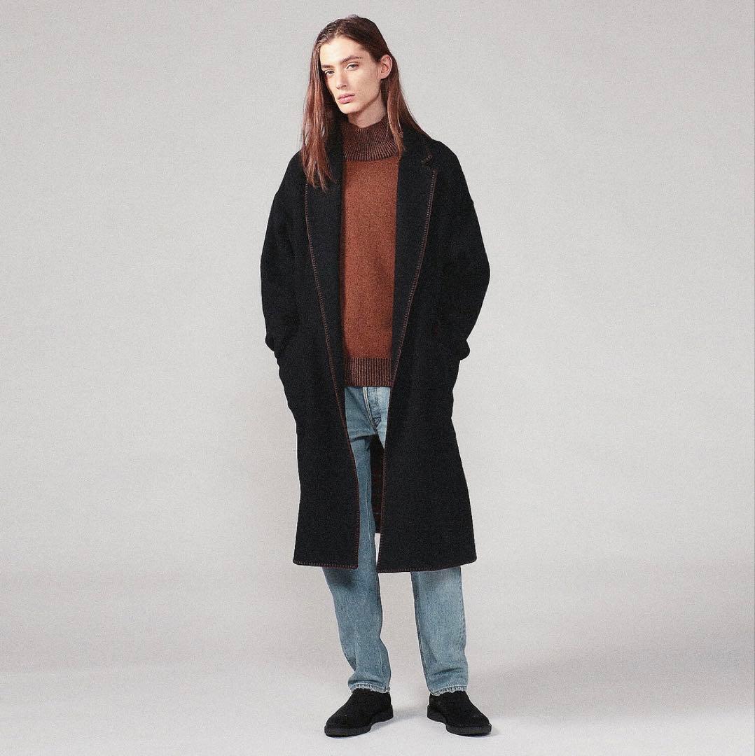 TOMORROWLAND ジーロンラムウールダブルフェイス ラップコート