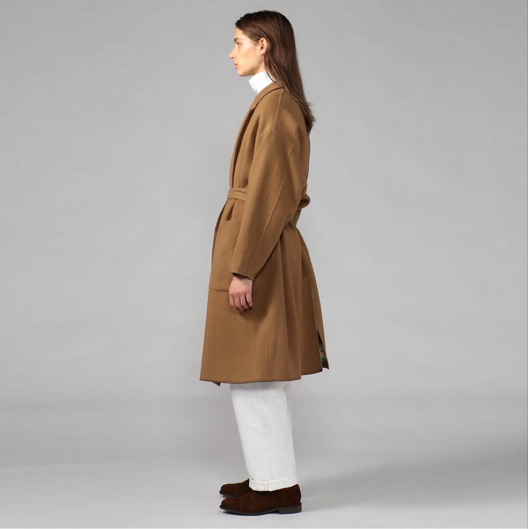 TOMORROWLAND ジーロンラムウールダブルフェイス ラップコート