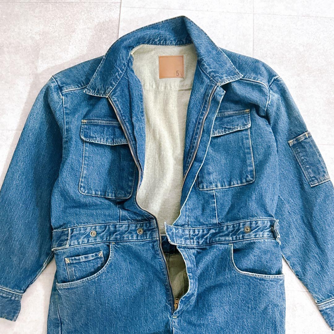 新品タグ付き✨ スピックアンドスパン 5 1/2 デニム オールインワン 近年