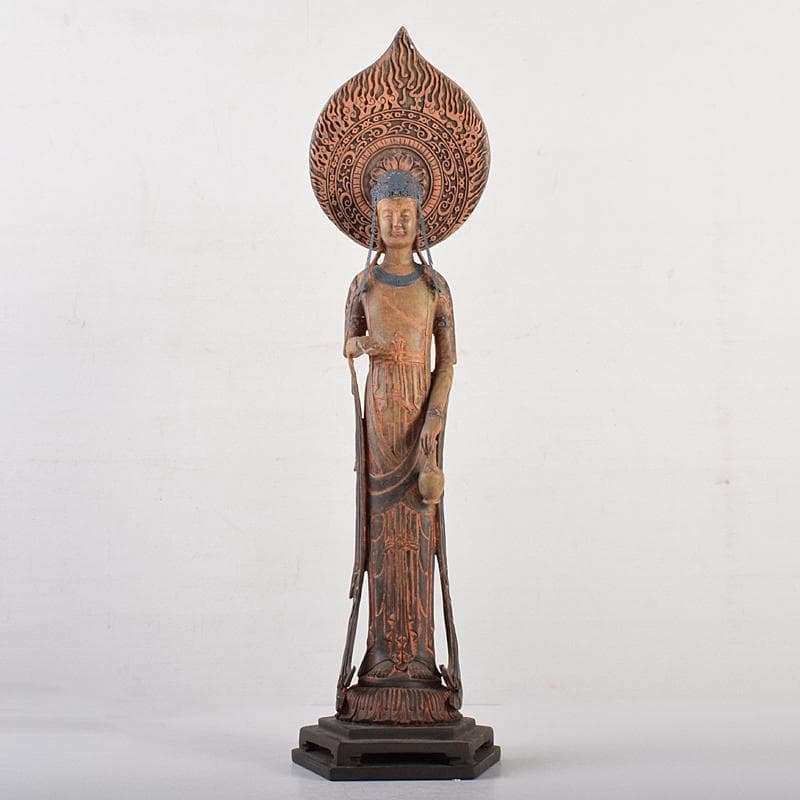 仏教美術　樹脂製　レプリカ　百済観音　仏像　置物　高さ約36㎝　M　R7660B