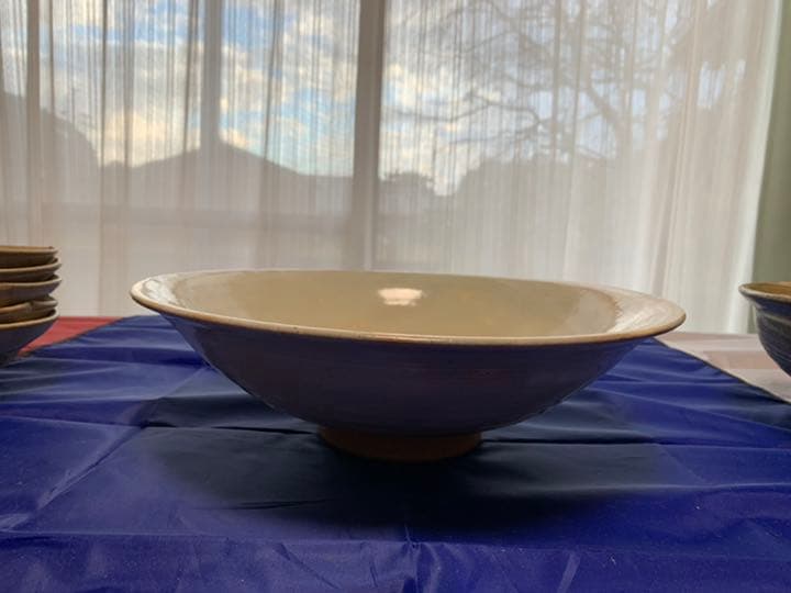 土楽窯 粉引き大皿