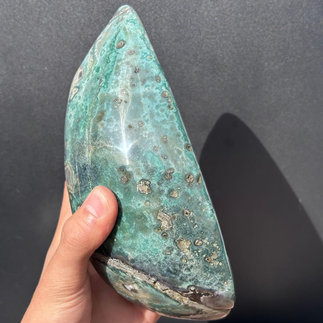 天然石 アメジストのドーム　置物G.114