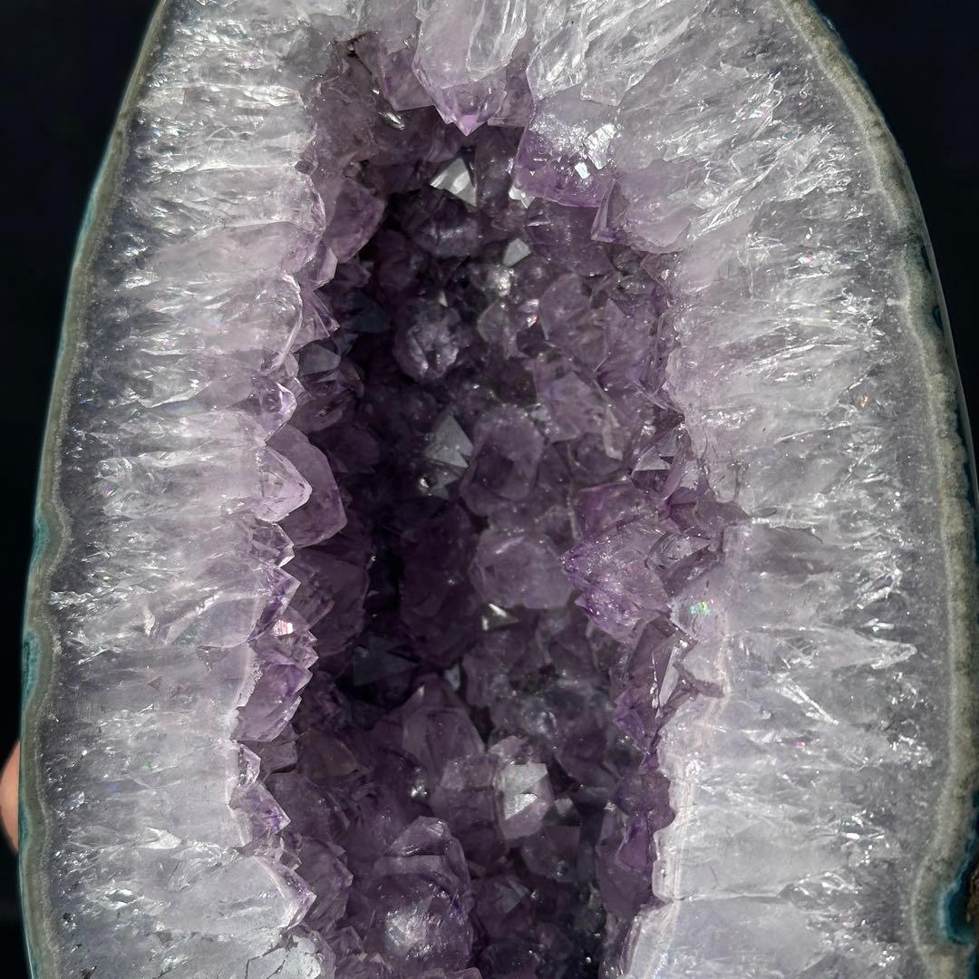 天然石 アメジストのドーム　置物G.114