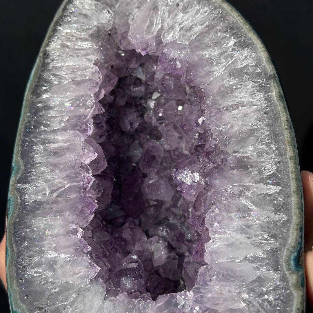 天然石 アメジストのドーム　置物G.114