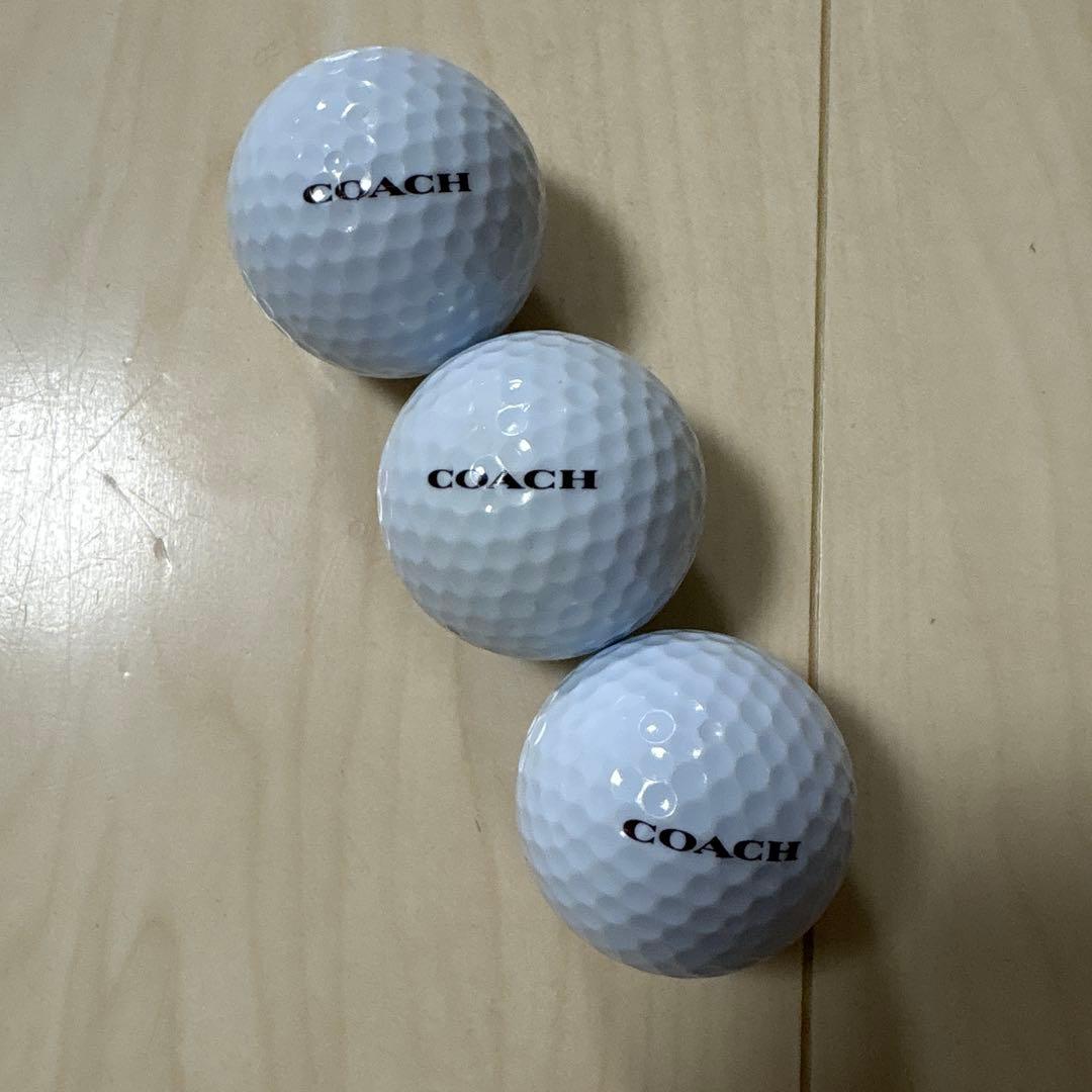 coachゴルフボールケース　ブラウン