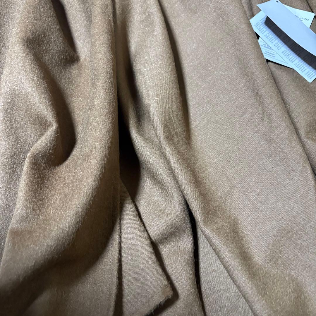 極希少　美品　ベビーアルパカ100% ケープ　ブラウン　タグ付き　和訳