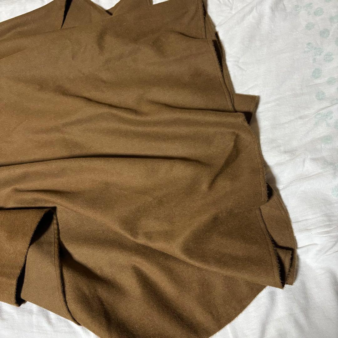 極希少　美品　ベビーアルパカ100% ケープ　ブラウン　タグ付き　和訳