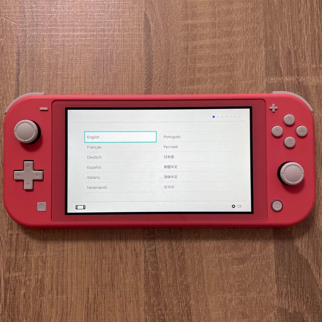 任天堂 Switch Lite コーラルピンク 本体 充電器・ケース付き