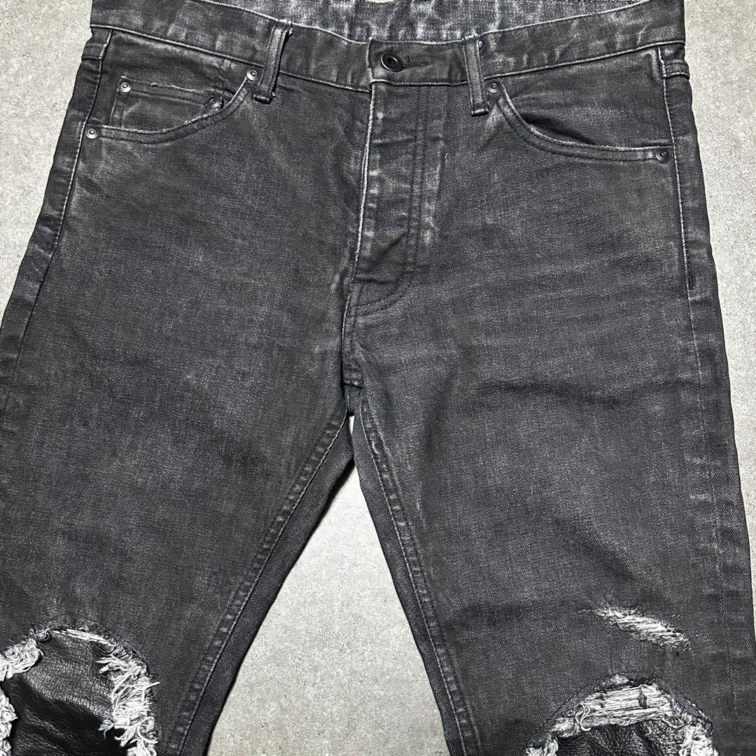 ISAMU KATAYAMA BACKLASH ホースレザー デニムパンツ L