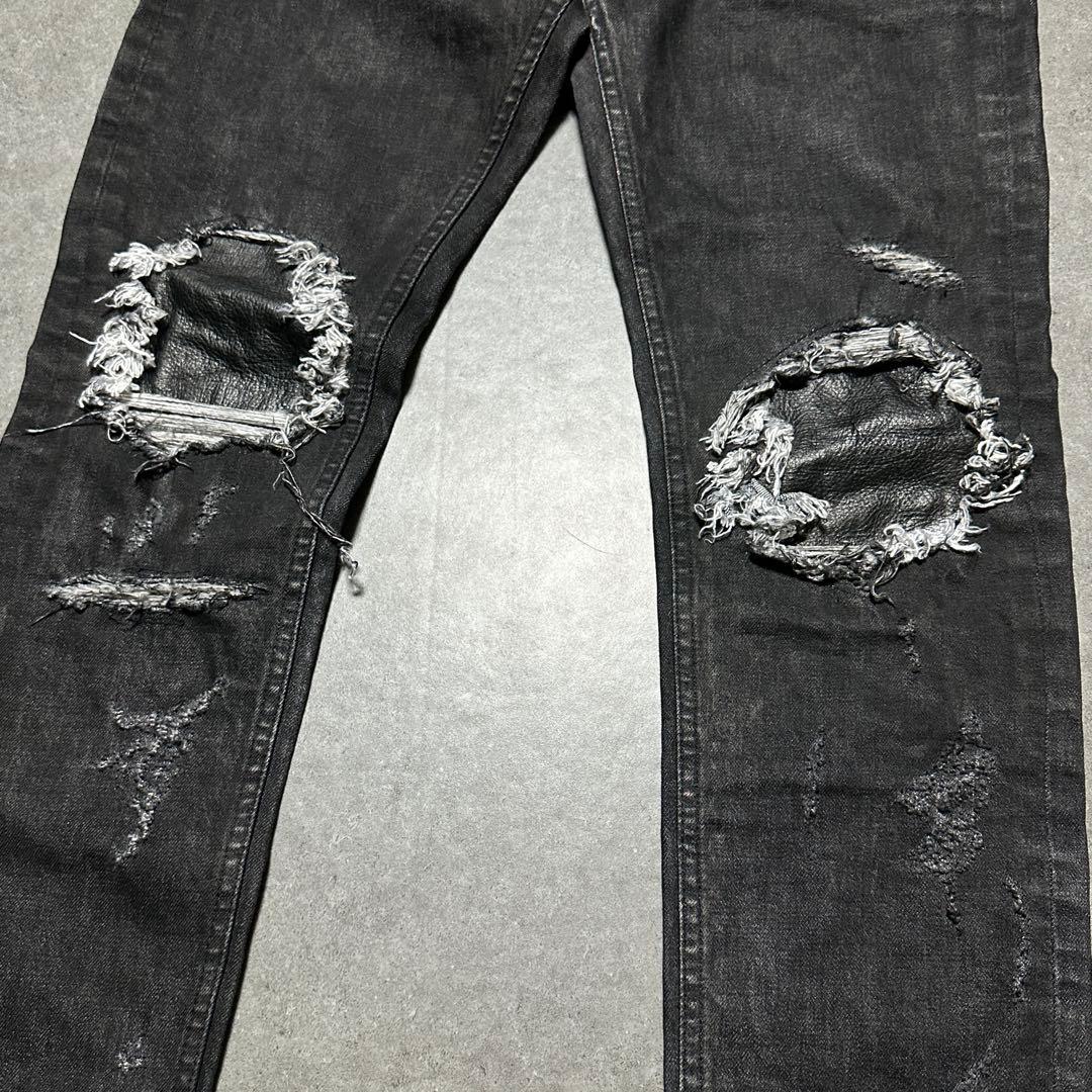 ISAMU KATAYAMA BACKLASH ホースレザー デニムパンツ L