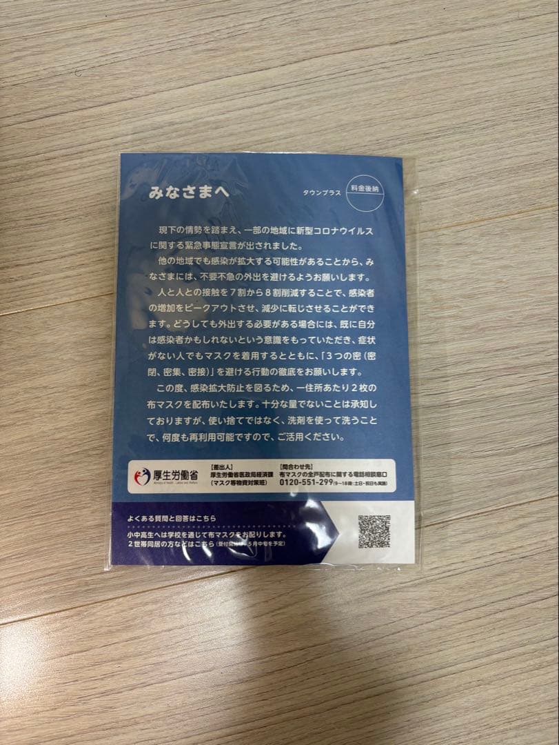 【伝説のコレクターズアイテム】アベノマスク（未使用）