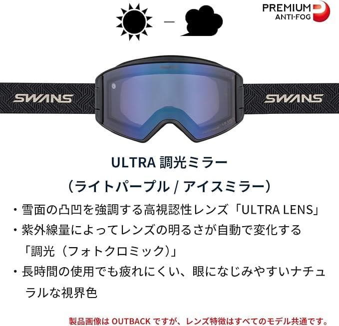 【SWANS/スワンズ】OB-MDH-CU-LP　ゴーグル/スキー/スノボ