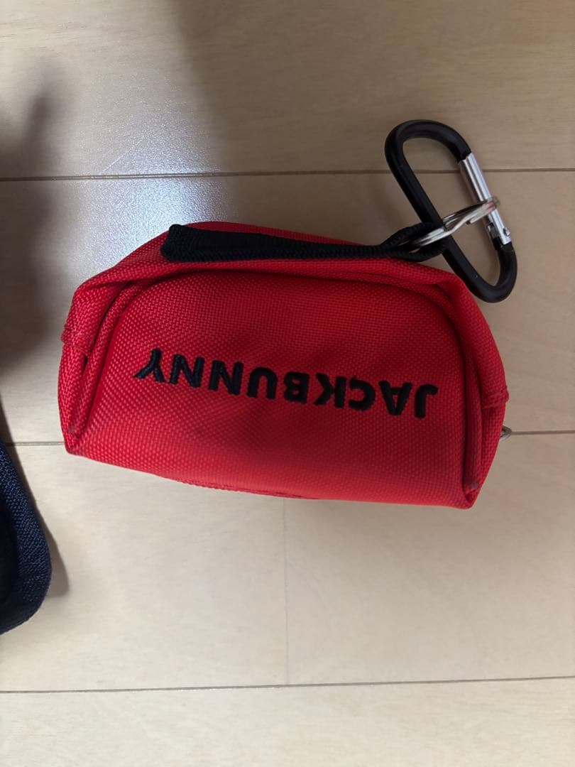 JACK BUNNY ゴルフバッグ カートバッグ セット レッド シューズケース