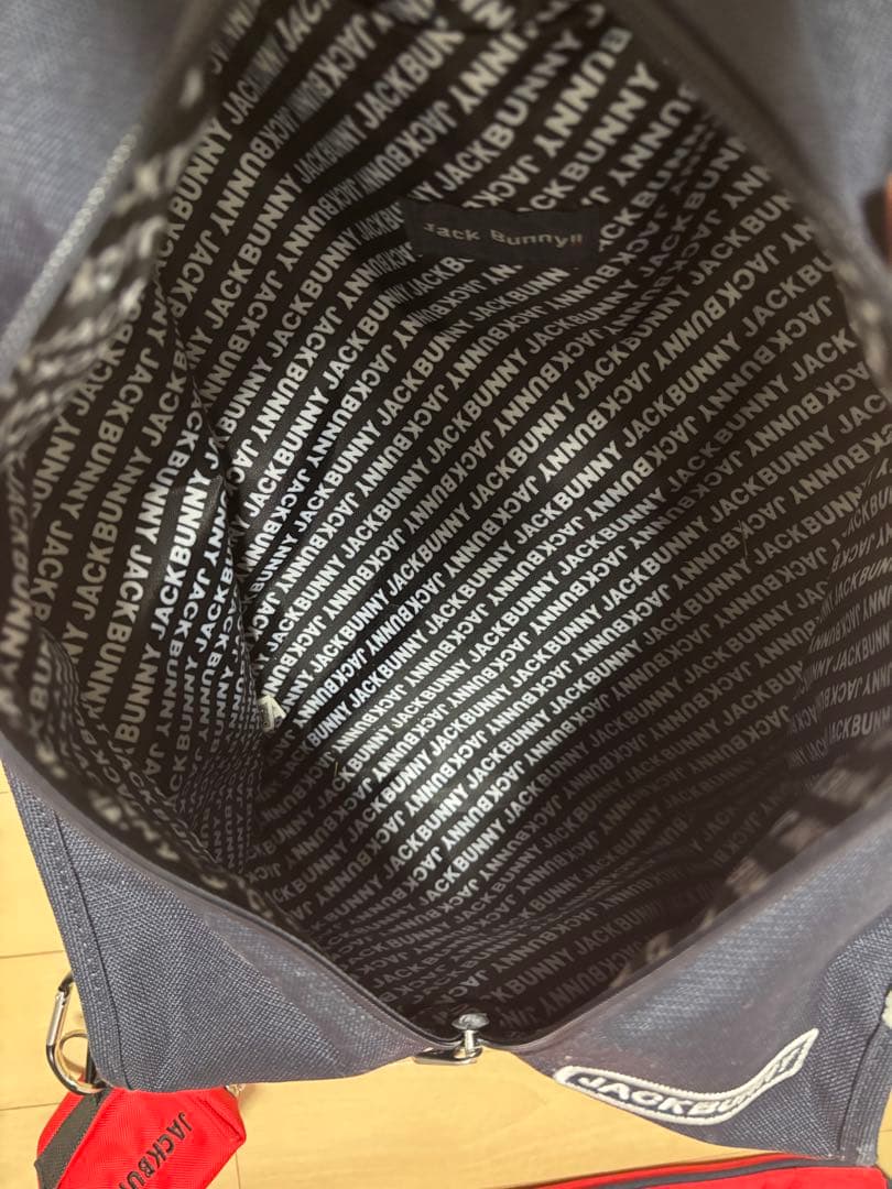 JACK BUNNY ゴルフバッグ カートバッグ セット レッド シューズケース