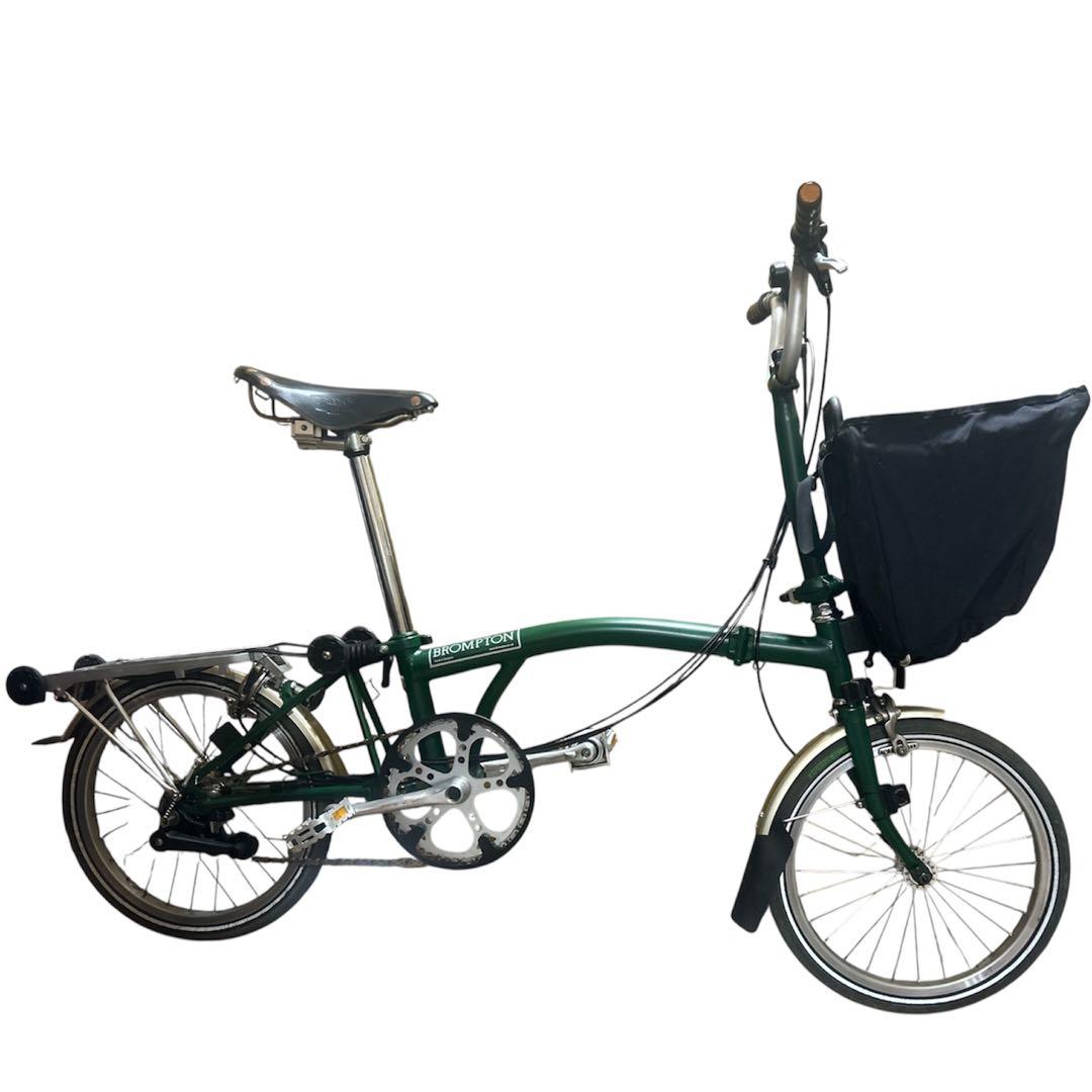 brompton M6Rレーシンググリーン単色 英国製 2011 バッグ付き