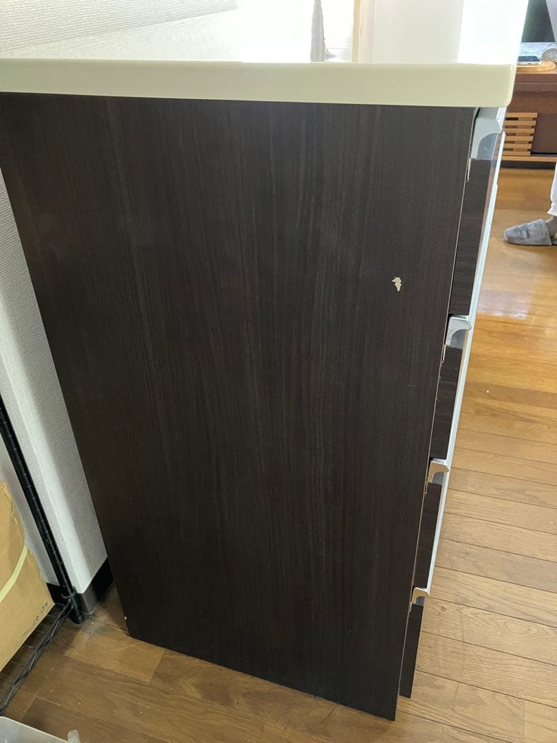 [送料込み]ニトリ　レジューム キッチンカウンター120cm ダークブラウン