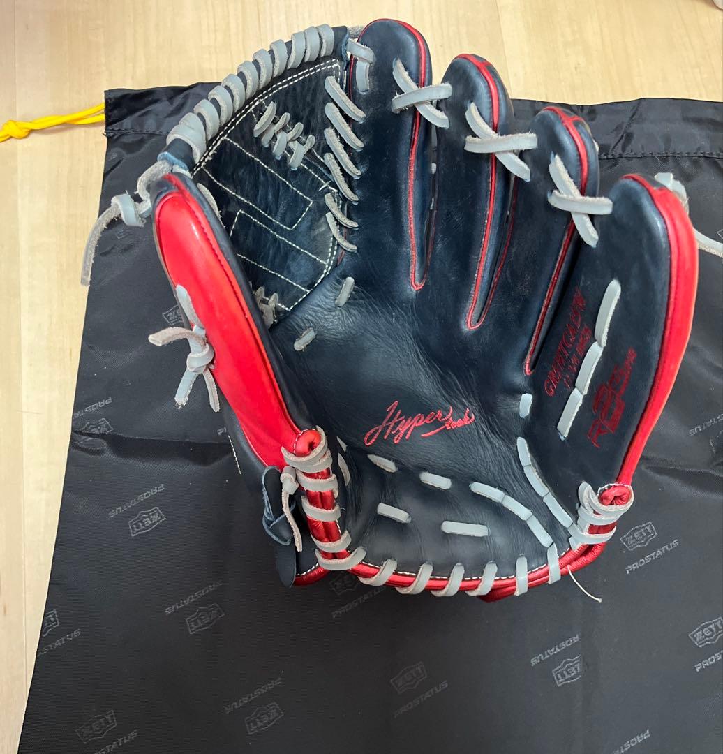 Rawlings 軟式グローブ 右投げ 黒赤