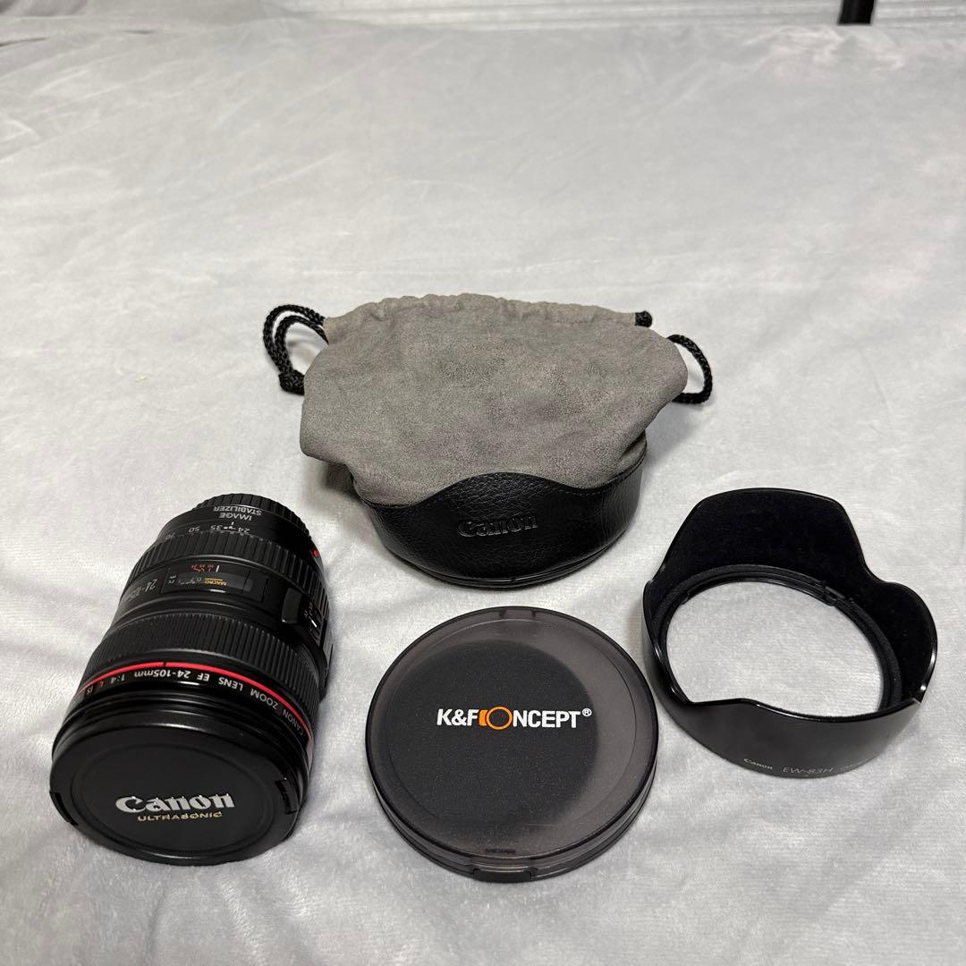 Canon EF 24-105 f4 Lレンズ PLフィルター付き キヤノン