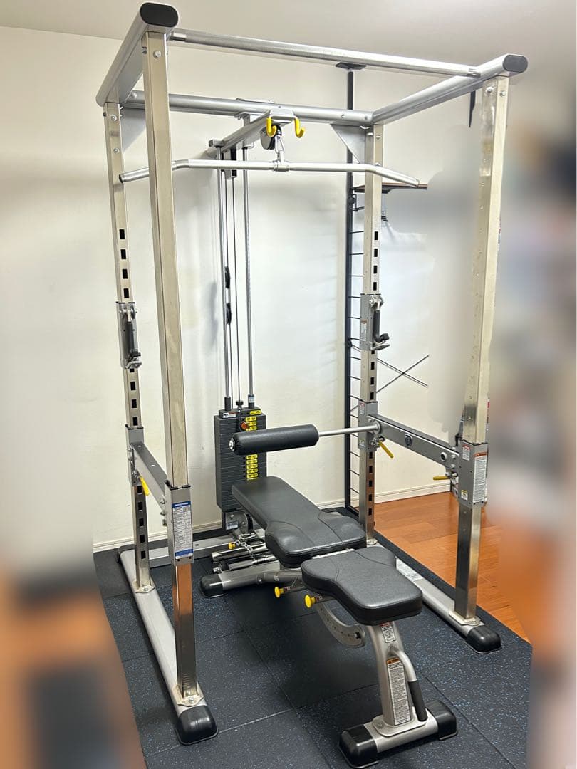 極美品 タフスタッフ パワーラックCPR-265 ラットプル ベンチ付き