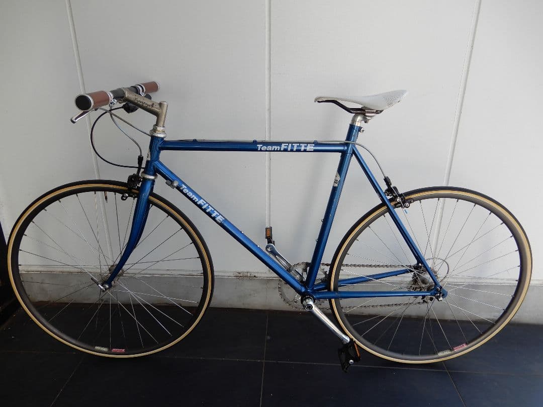 7.6kg　650C　クロモリ街乗り　チューブラー　ロード　チタンパーツ