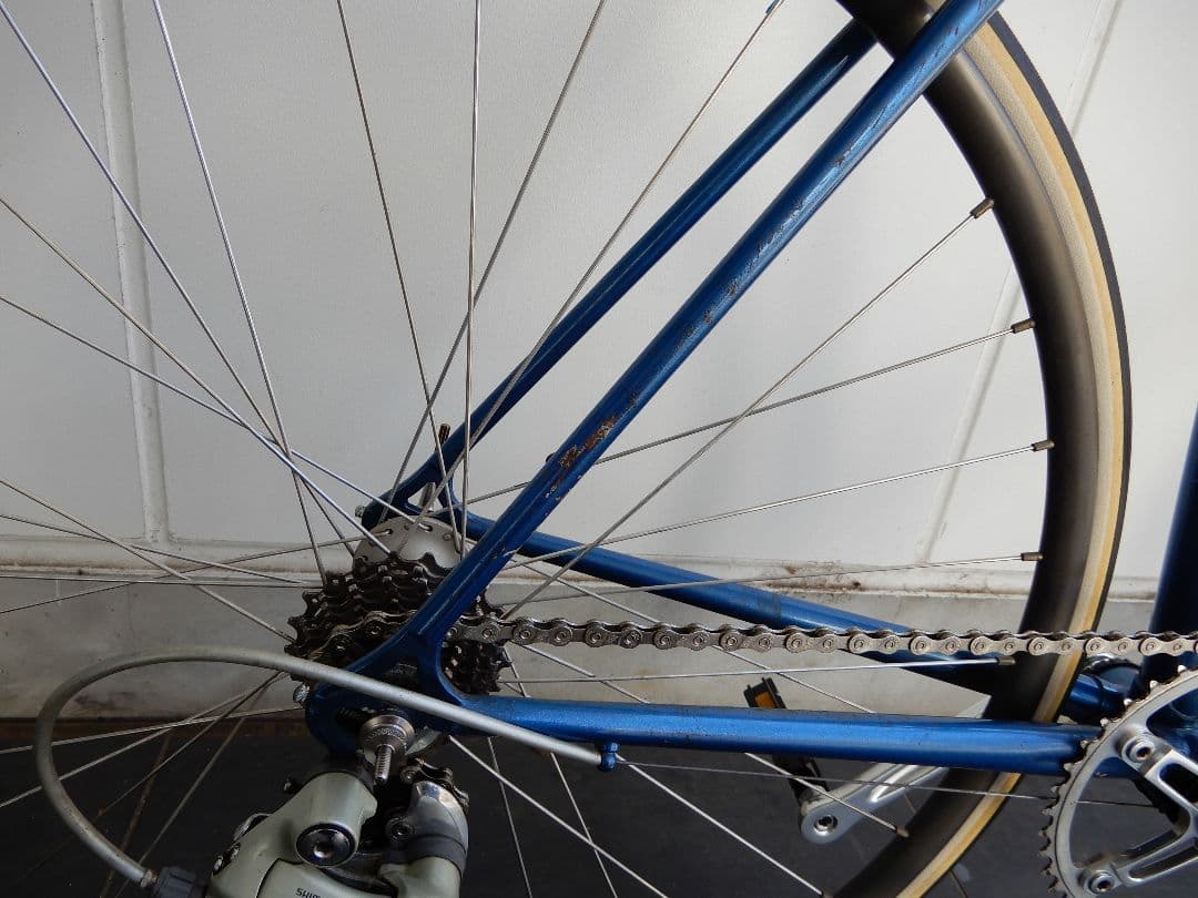 7.6kg　650C　クロモリ街乗り　チューブラー　ロード　チタンパーツ