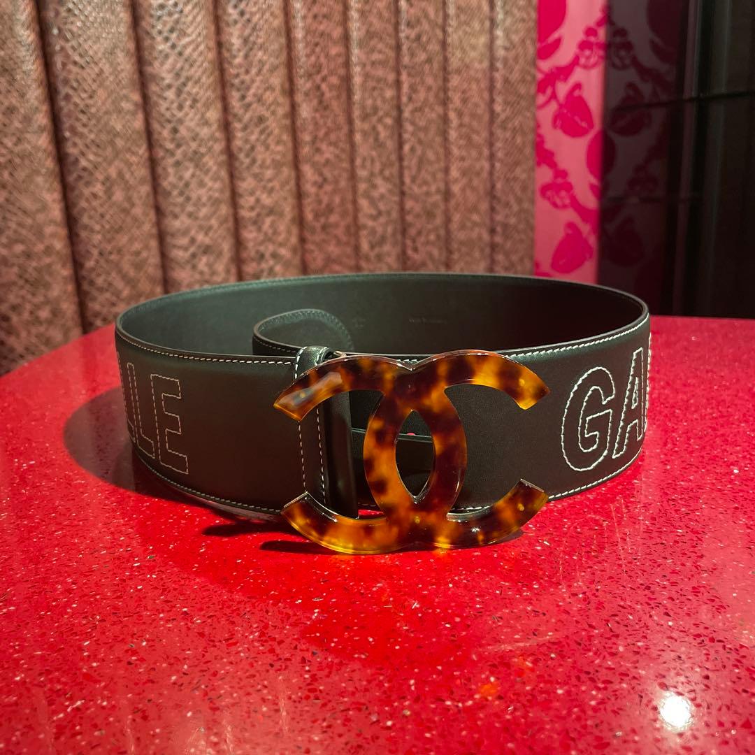 新品♡ CHANEL ブラックレザーベルト